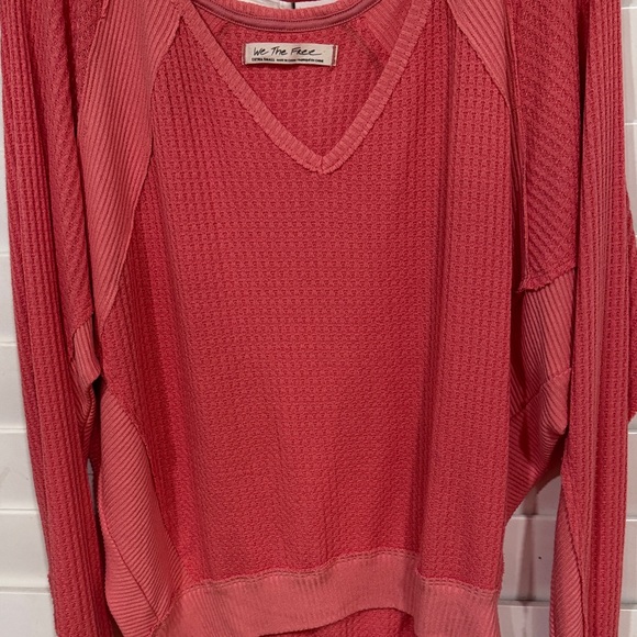 Free People Coral V-Neck Long Sleeve Top - Picture 6 of 9